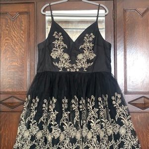 Chi Chi London Prom Dress with Gold Embroidery